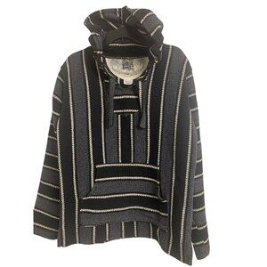 Original Señor Lopez L Hoodie Cotton Pullover Woven Sweatshirt Stripes